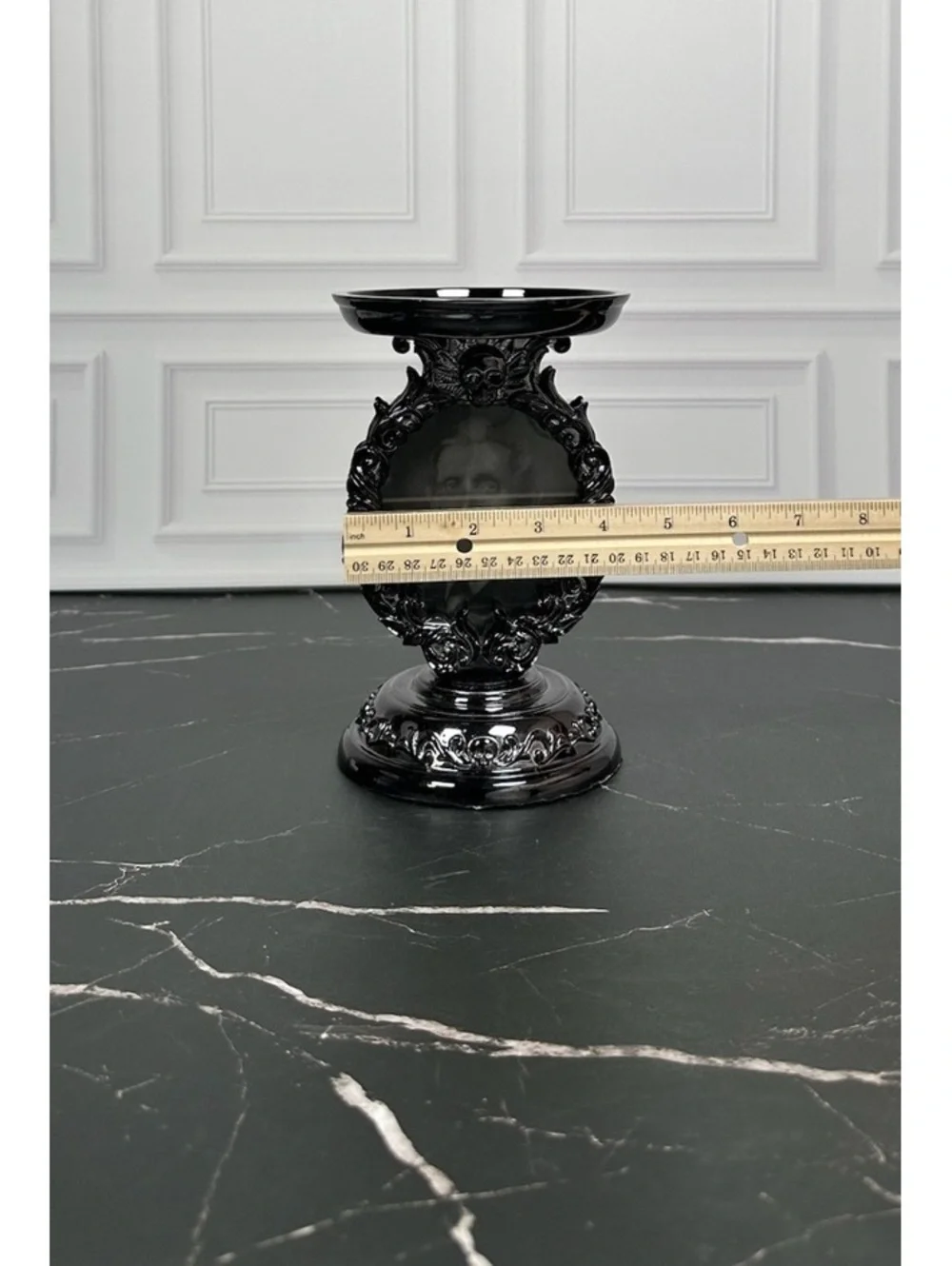 Bath & Body Works Goth Halloween Holographic Portrait Frame 3 Wick Candle Holder